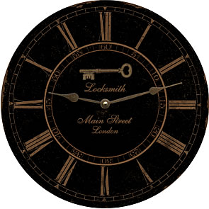 Main Street Locksmith Key Collector Wall Clock 